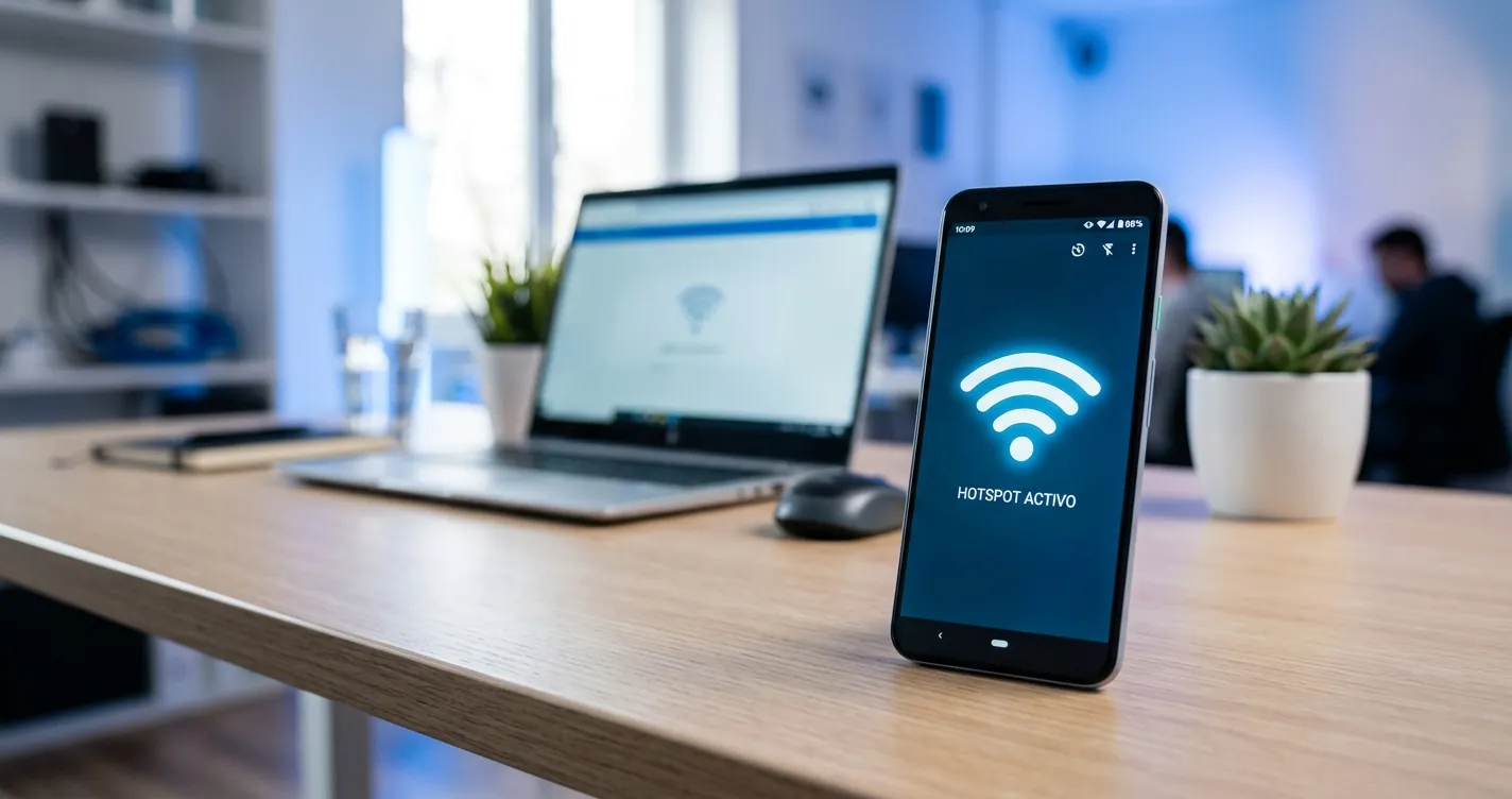 Smartphone Android compartiendo datos móviles con APN Unefon configurado