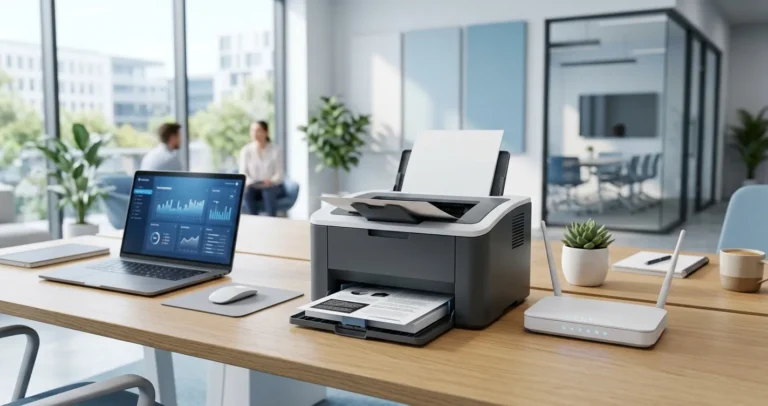 Configurar impresora HP Laser 107w por WiFi sobre escritorio junto a router inalámbrico