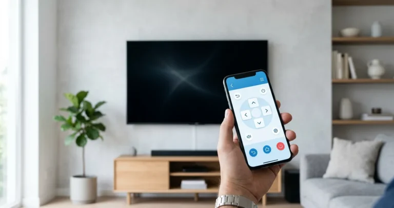 Configurar Smart TV Samsung sin control remoto - celular usado como control virtual frente al televisor
